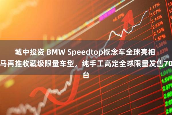 城中投资 BMW Speedtop概念车全球亮相 宝马再推收藏级限量车型，纯手工高定全球限量发售70台