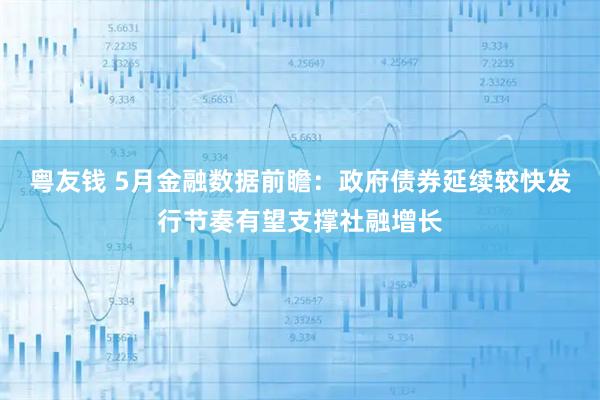 粤友钱 5月金融数据前瞻：政府债券延续较快发行节奏有望支撑社融增长