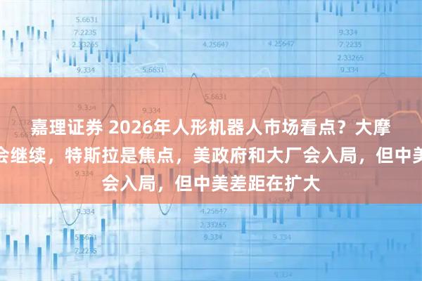 嘉理证券 2026年人形机器人市场看点？大摩：短期炒作会继续，特斯拉是焦点，美政府和大厂会入局，但中美差距在扩大